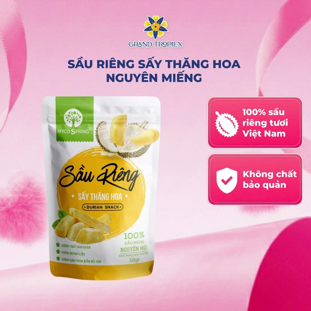 Sầu riêng sấy Nguyên miếng sấy thăng hoa - Giòn rụm siêu ngon